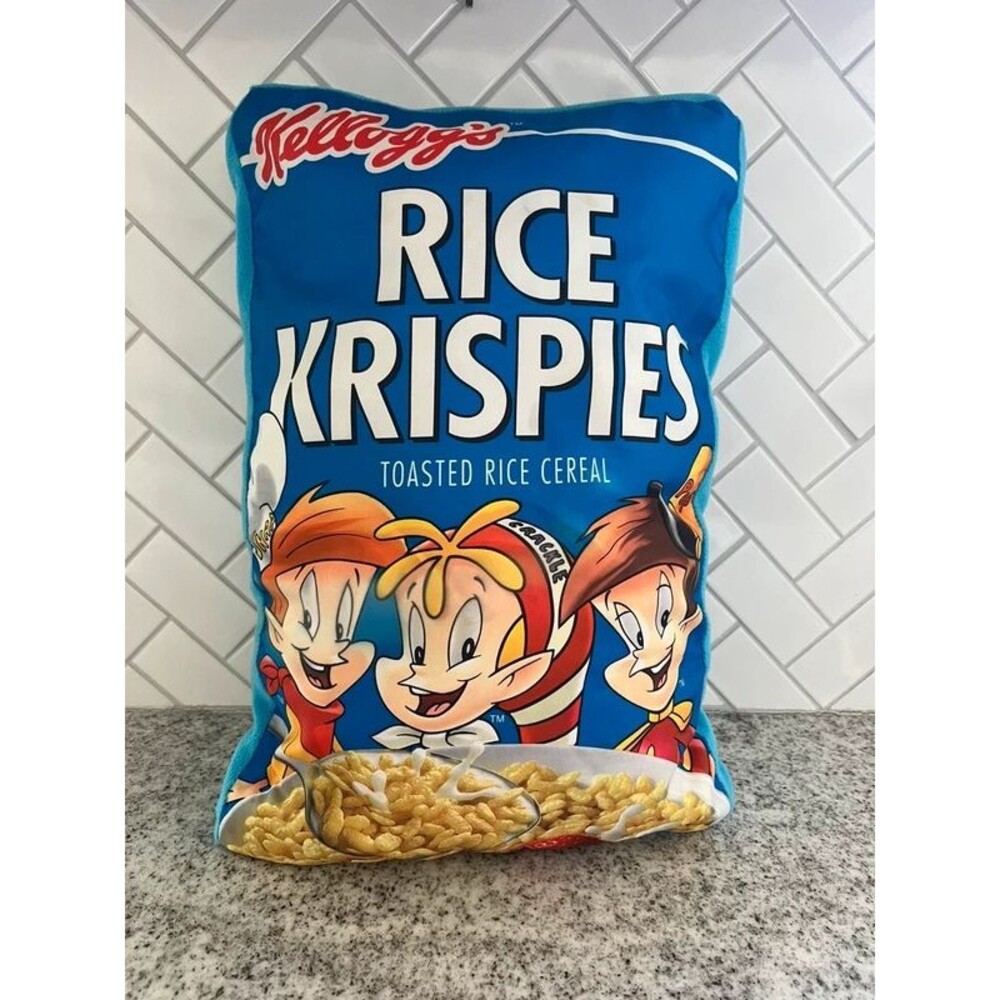 Vintage Kellogg’s Rice Krispies Snap Crackle Pop Collectors Plush Pillow 18x12
